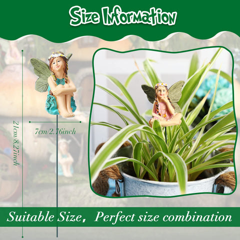 Bucherry mini fairy figurine style B brings charm to outdoor garden borders