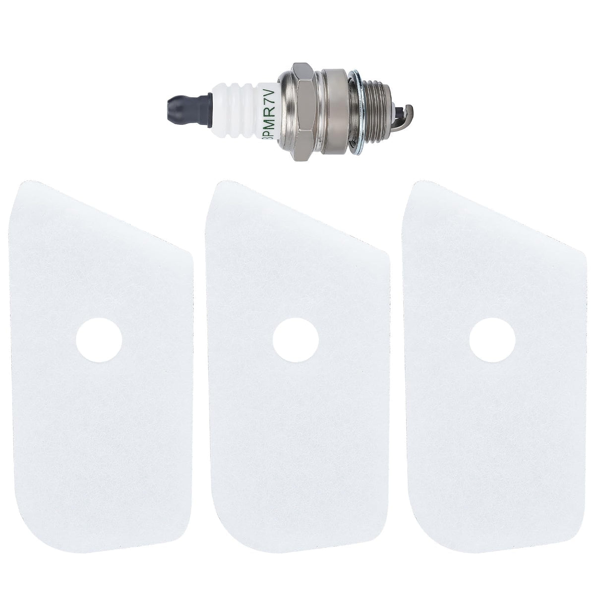 Buckbock air-filter and spark-plug 3-pack ready for maintenance on compatible engines.