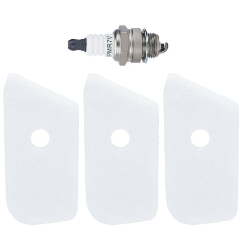 Buckbock air-filter and spark-plug 3-pack ready for maintenance on compatible engines.