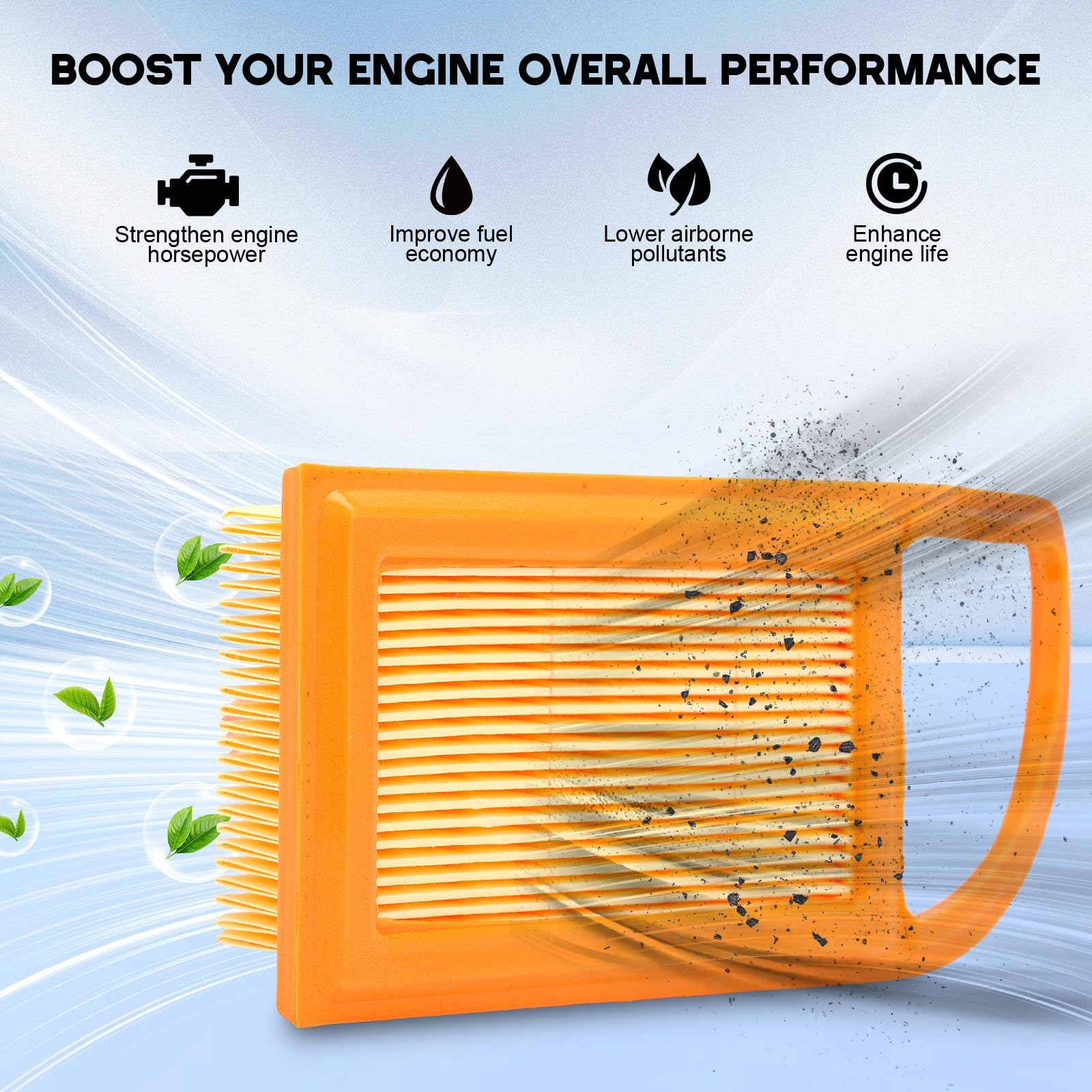 Buckbock BR600 air filter packaging shows included components for quick tune ups.