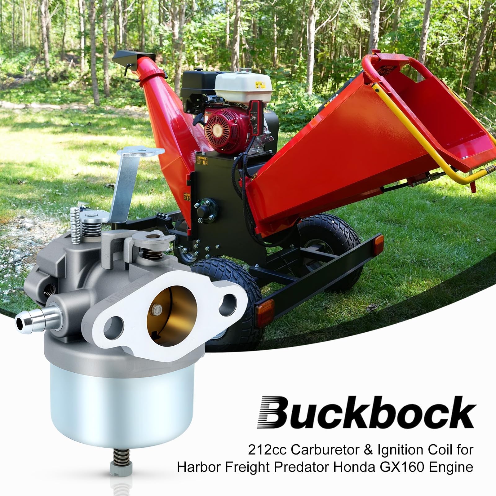 Buckbock HH60 carburetor installed on Tecumseh engine for smooth operation