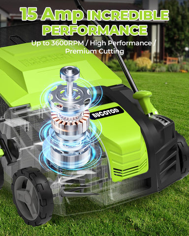 BUCOTOD five-position depth adjustment tailored to lawn needs.