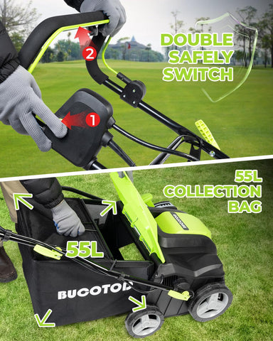 BUCOTOD safety start switches prevent accidental operation.