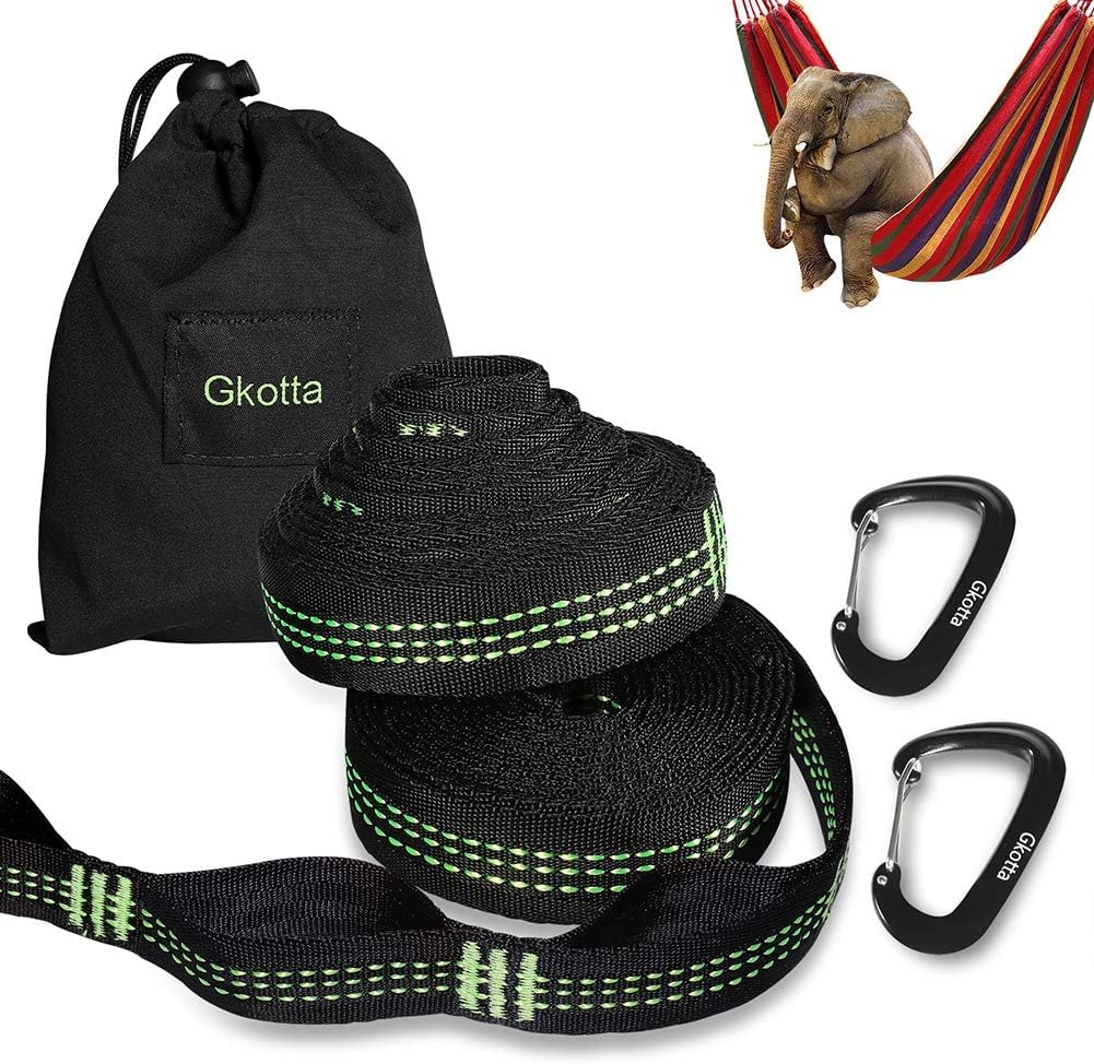 BUDOBEG hammock straps set with 10 ft length and 16 loops for quick setup