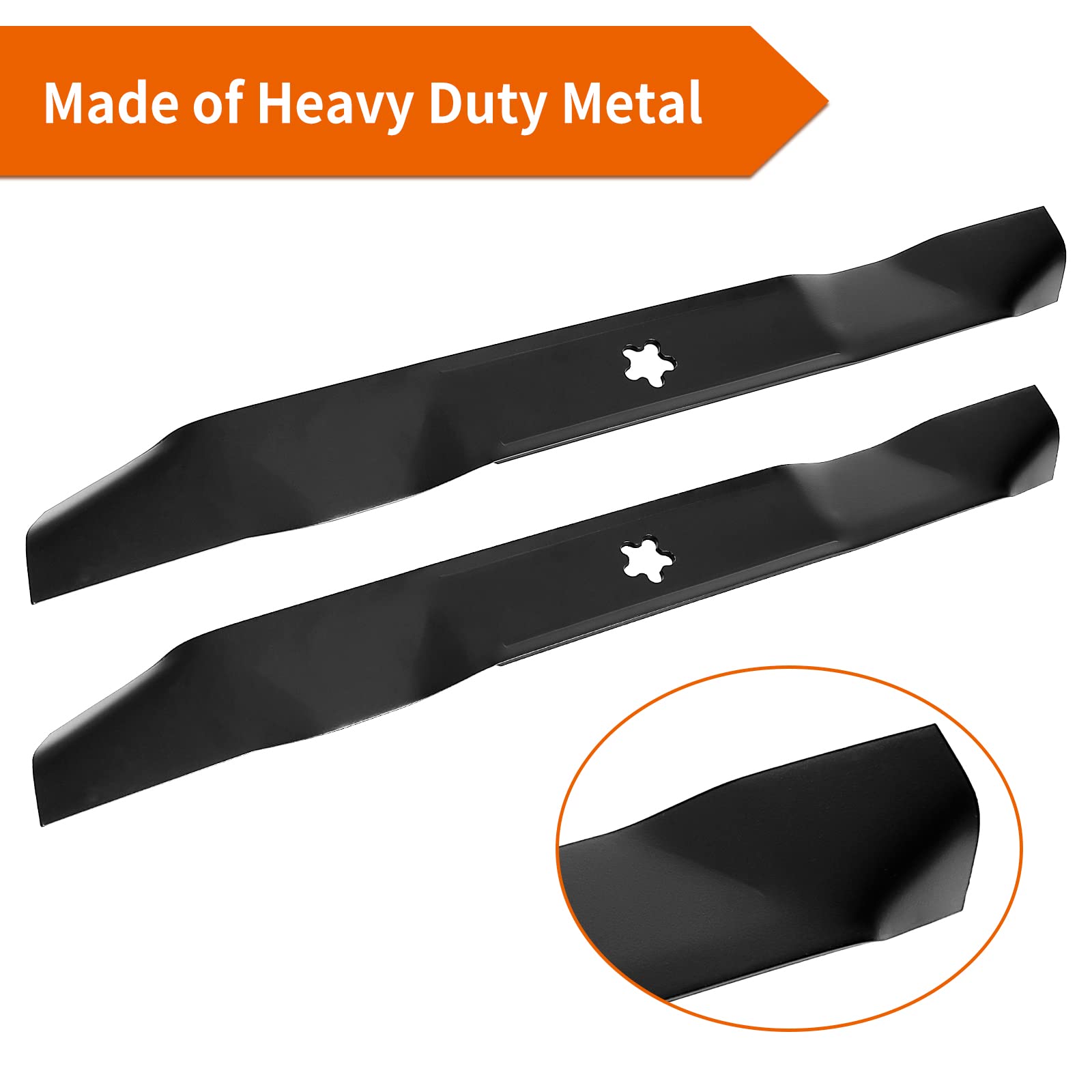 Budrash 134149 21-inch blade designed for 42-inch deck mowers and mulching use.