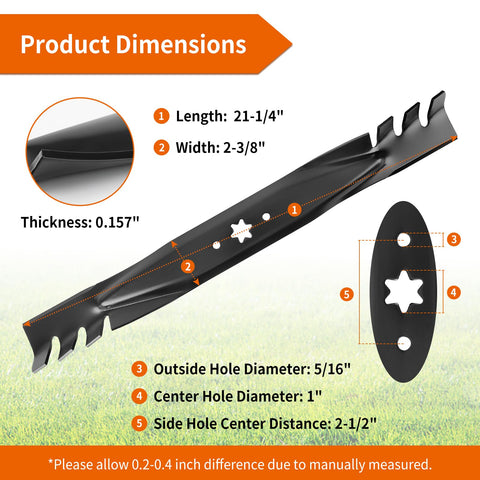 Budrash 742-0616A gator mulching blades improve mulching performance on 42-inch decks
