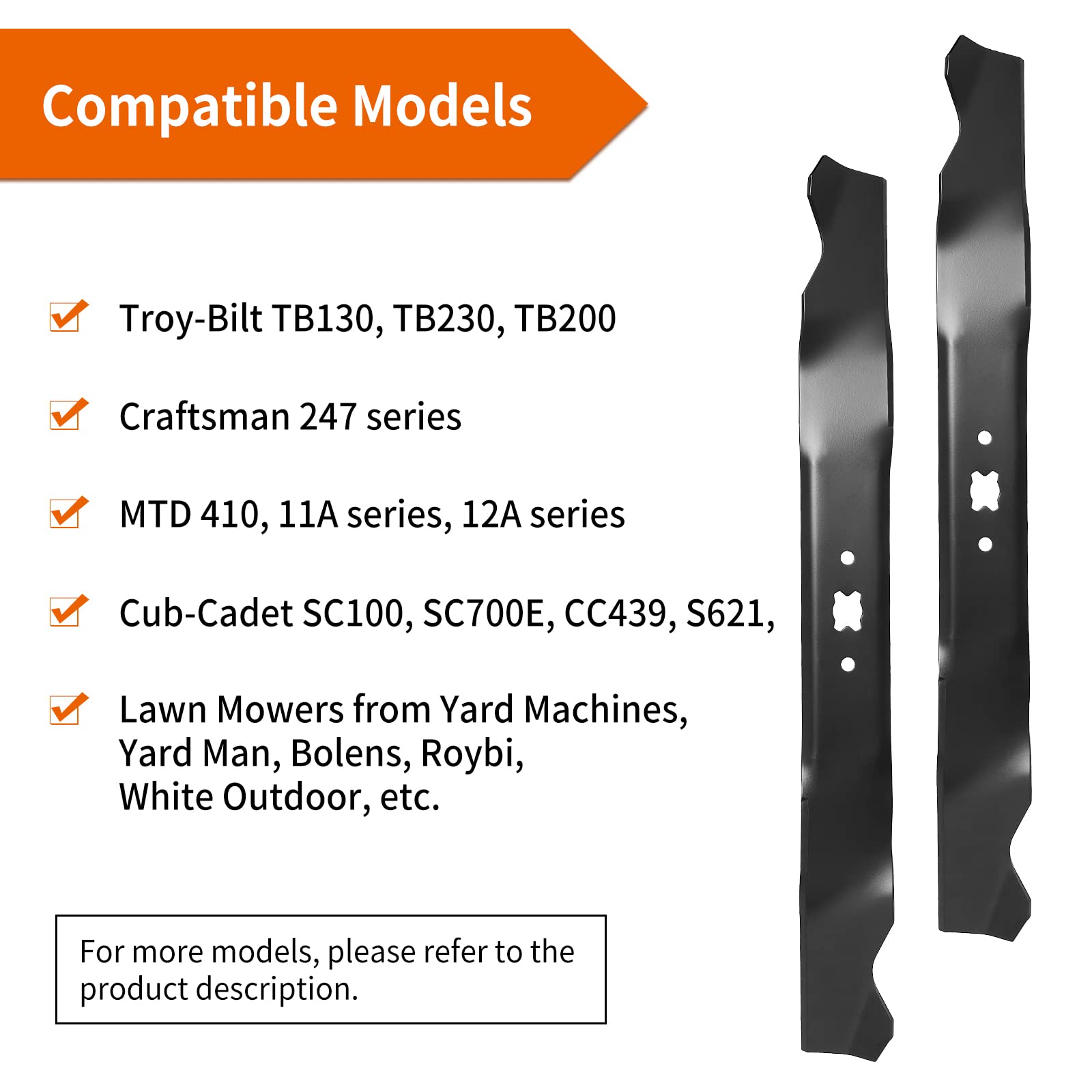 Budrash 942-0741A blade with bow-tie center hole; balanced mounting for steady performance.