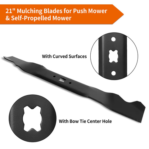 Budrash 942-0741A mulching blade 21-inch; ready-to-install and sharpened for quick use.