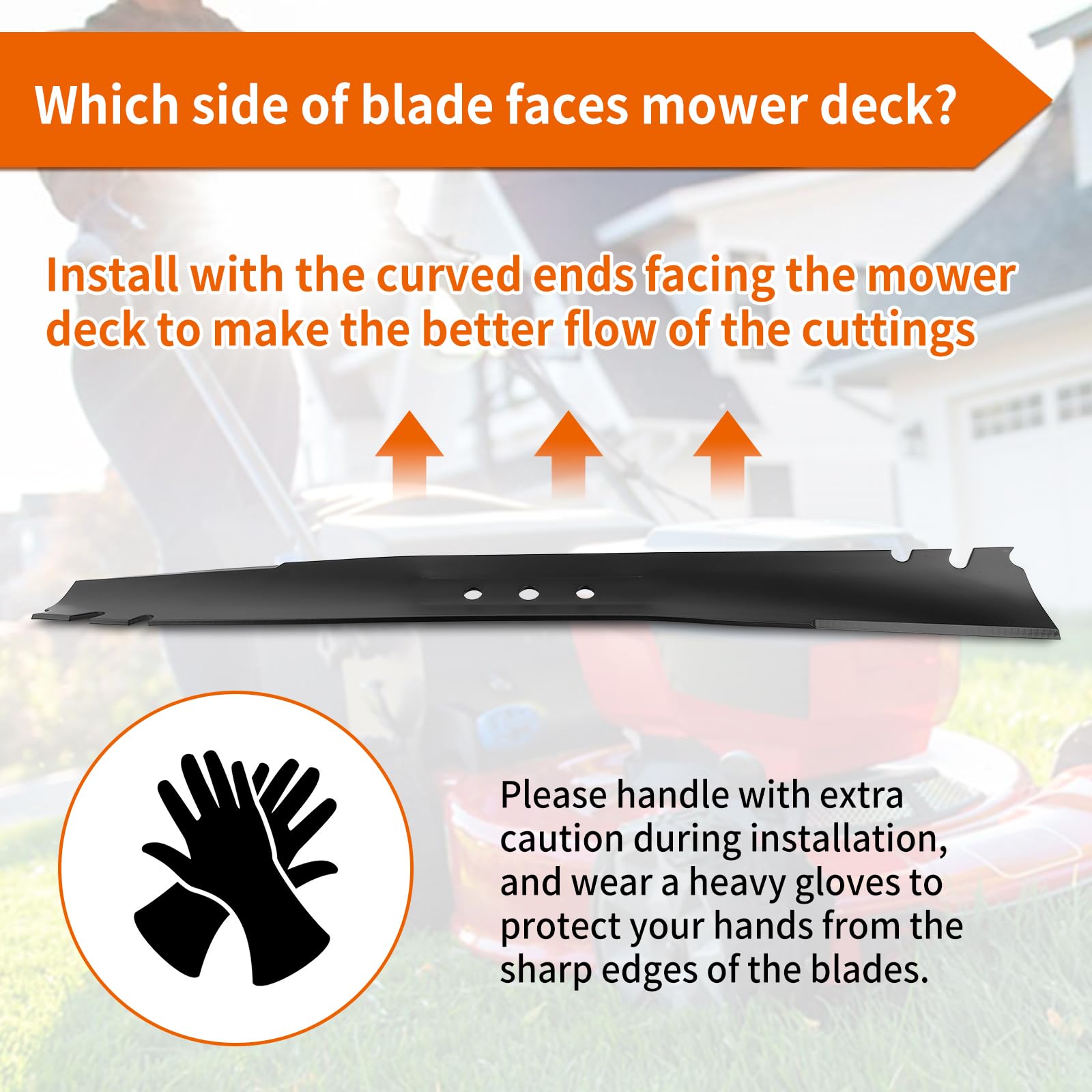 Budrash black-painted metal blade for Toro 22 Recycler — long-lasting durability.