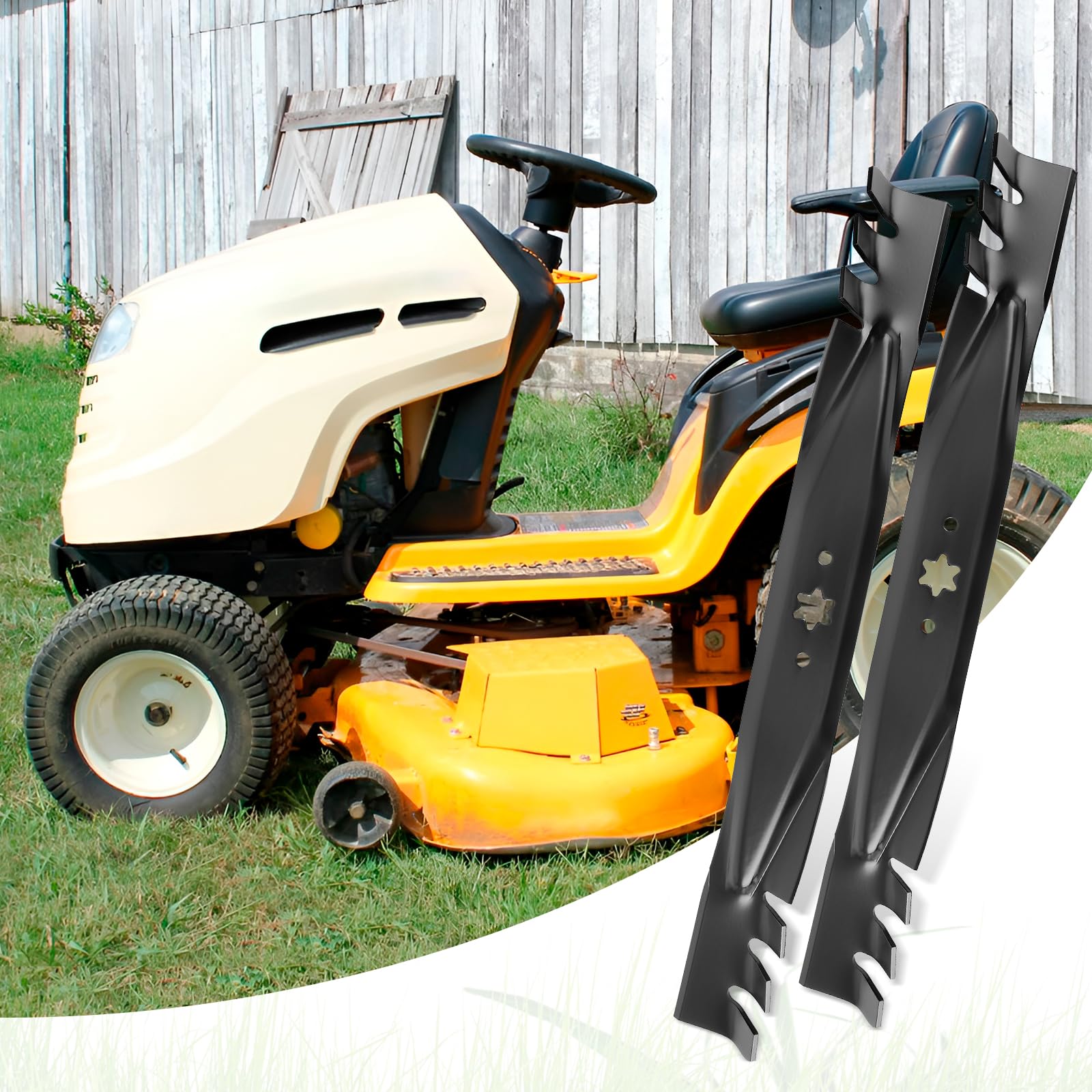 Budrash 21-1/4-inch by 2-3/8-inch blades fit 42-inch decks for robust mowing