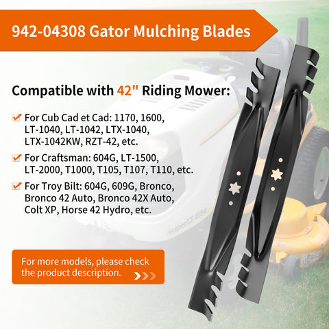 High-lift blades deliver strong grass pickup for an even lawn