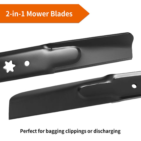 Budrash Troy-Bilt 42-deck blades for sturdy cutting in standard riding mowers.