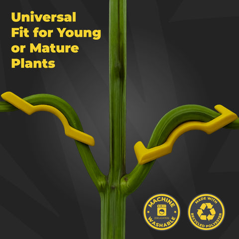 Universal size BudClips training clips for versatile stem bending.