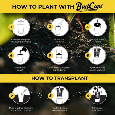 BudTrainer BudCups 4-pack helps organize batches and plan garden layouts.