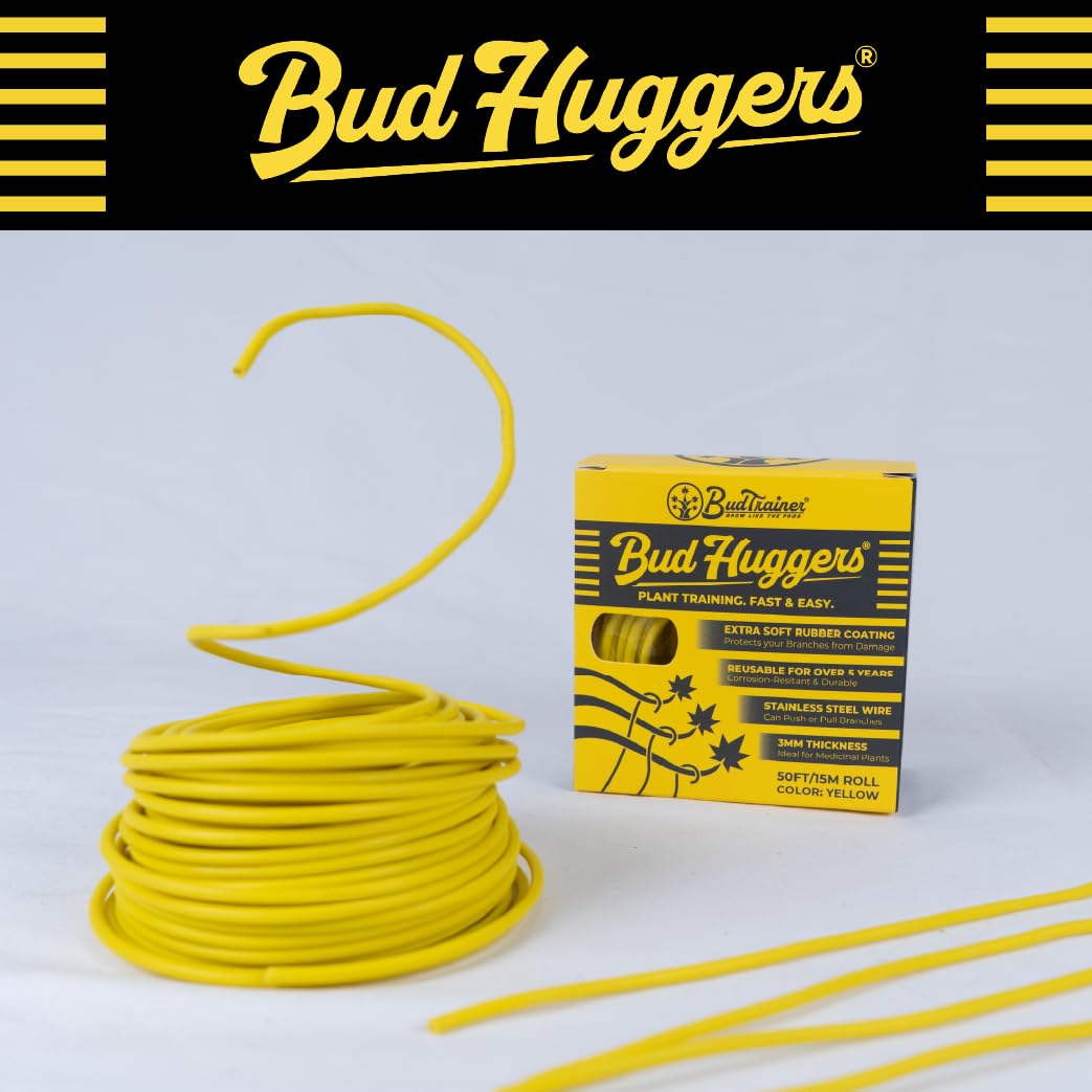 BudTrainer BudHuggers yellow canopy training improving light exposure.