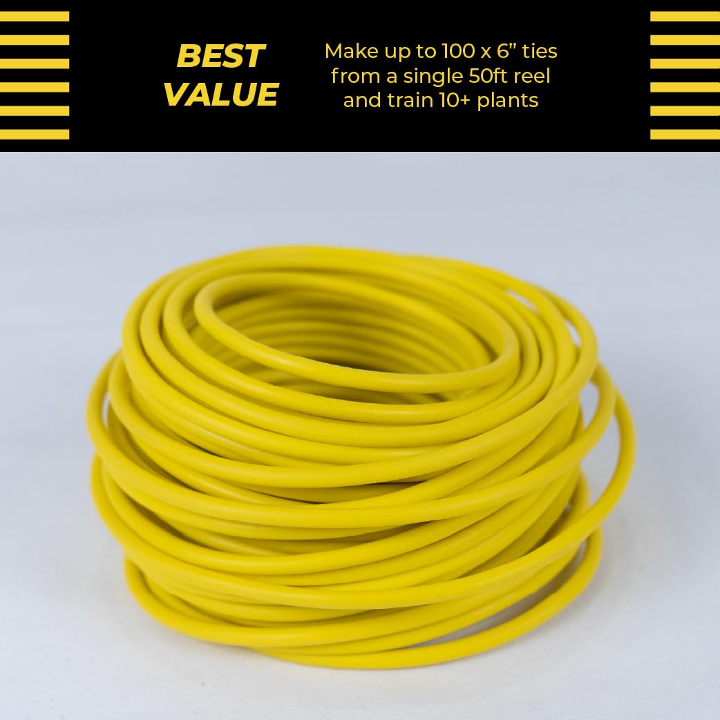 BudTrainer BudHuggers yellow ultra-strong steel core supports heavy branches safely.