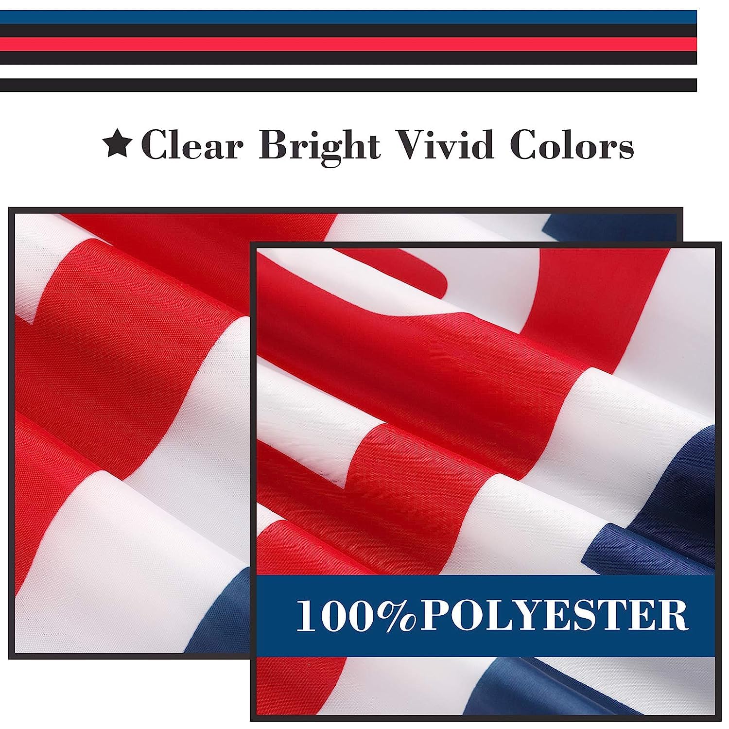 Buduidry flag with double-stitched edges, durable for indoor and outdoor use.