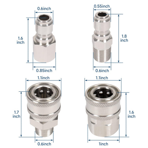 Bufeegua 38 NPT female to quick plug adapter for easy setup