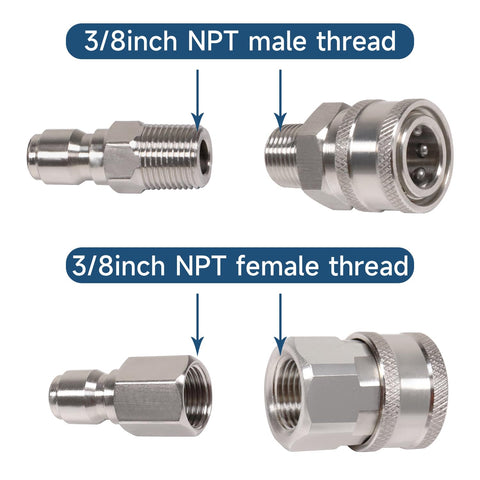 Bufeegua 38 NPT female to quick socket adapter simplifies connections