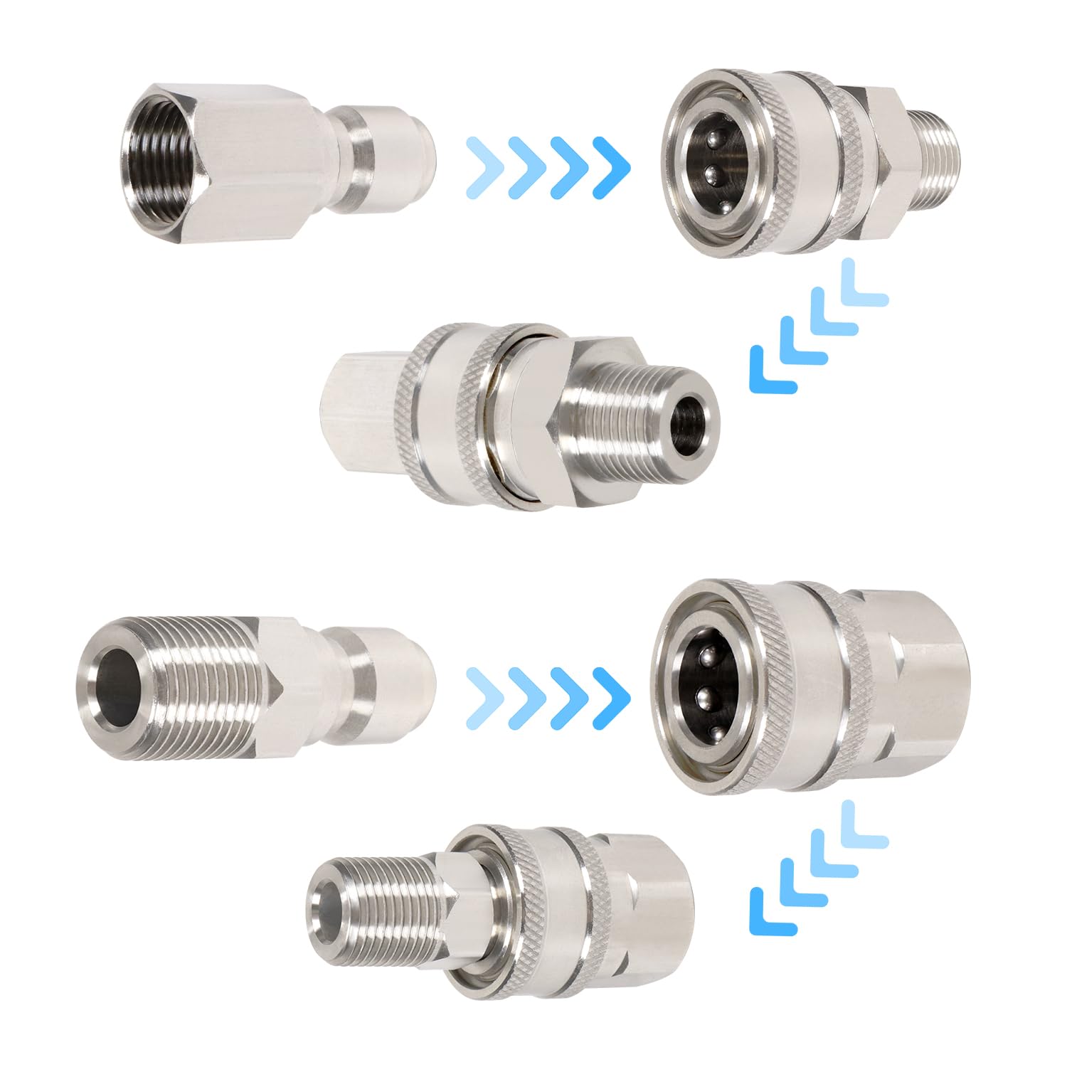 Bufeegua pressure washer adapter set ready for versatile use