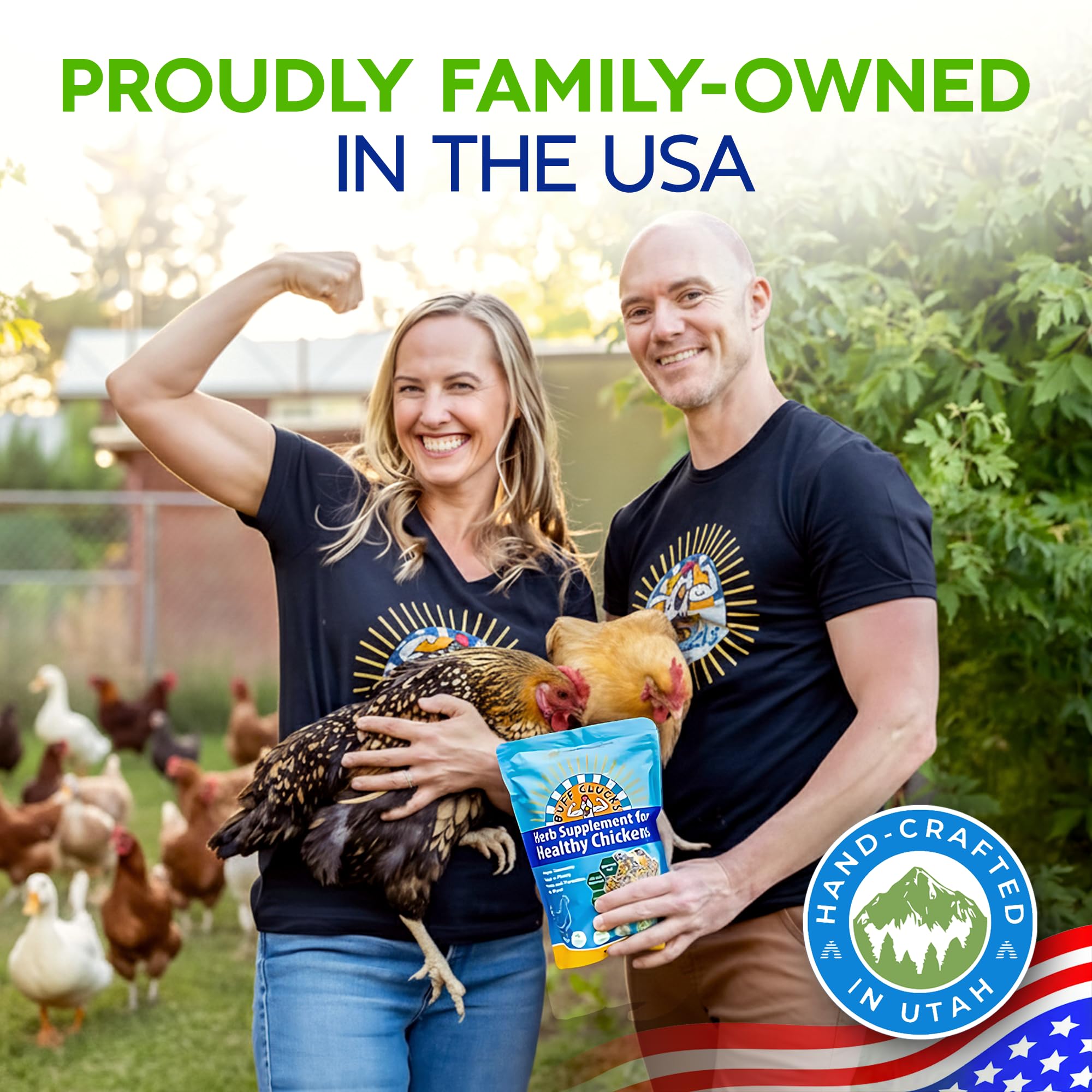 Buff Clucks USA-made handcrafted product emphasizes quality and small-batch care.