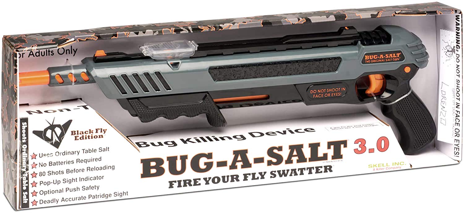BUG-A-SALT Black Fly 3.0 durable hopper enables easy reloads.