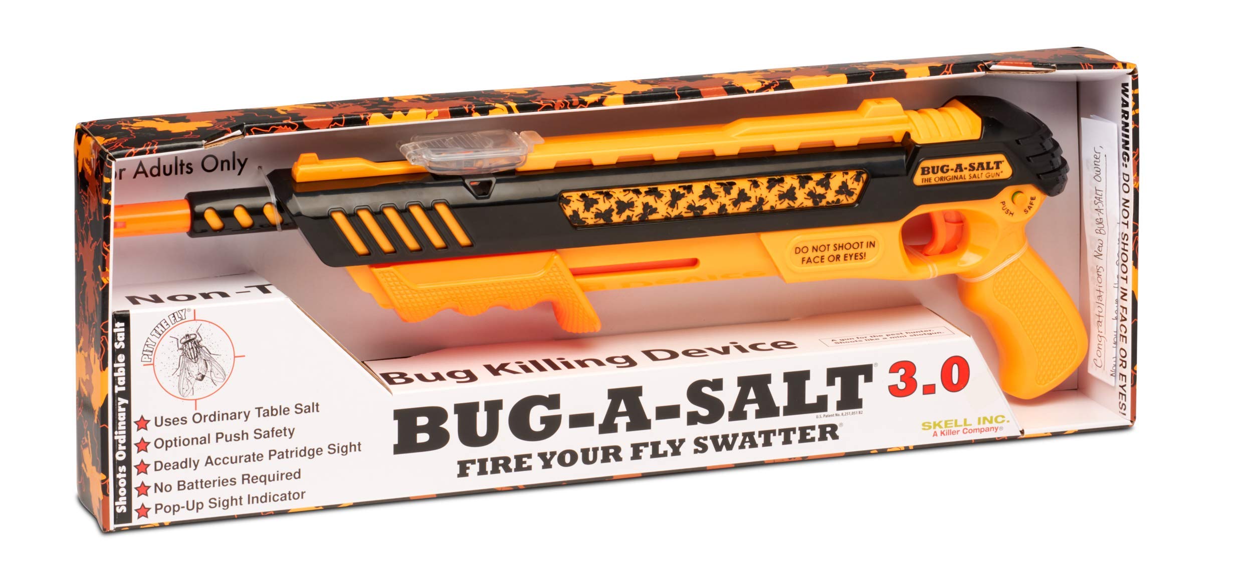 BUG-A-SALT Orange Crush 3.0 is designed for soft-bodied insects like flies.
