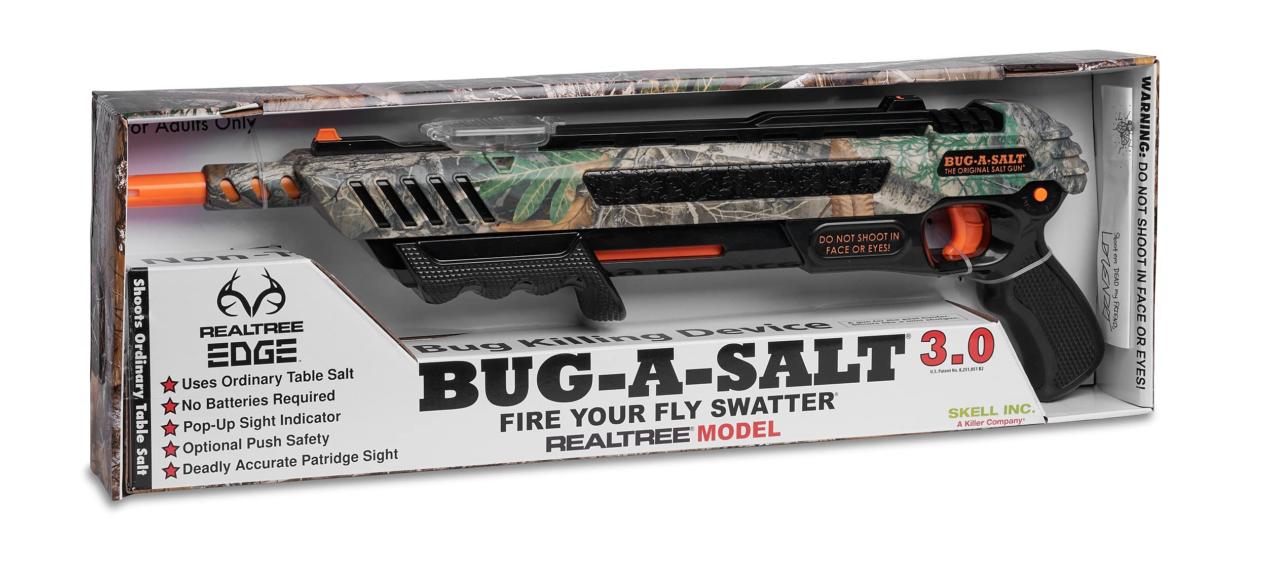 BUG-A-SALT Realtree Camo 3.0 sleek, balanced design for comfortable use.