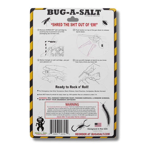 BUG-A-SALT Shred-ER cartridges closeup highlighting 12-unit quantity for pest control