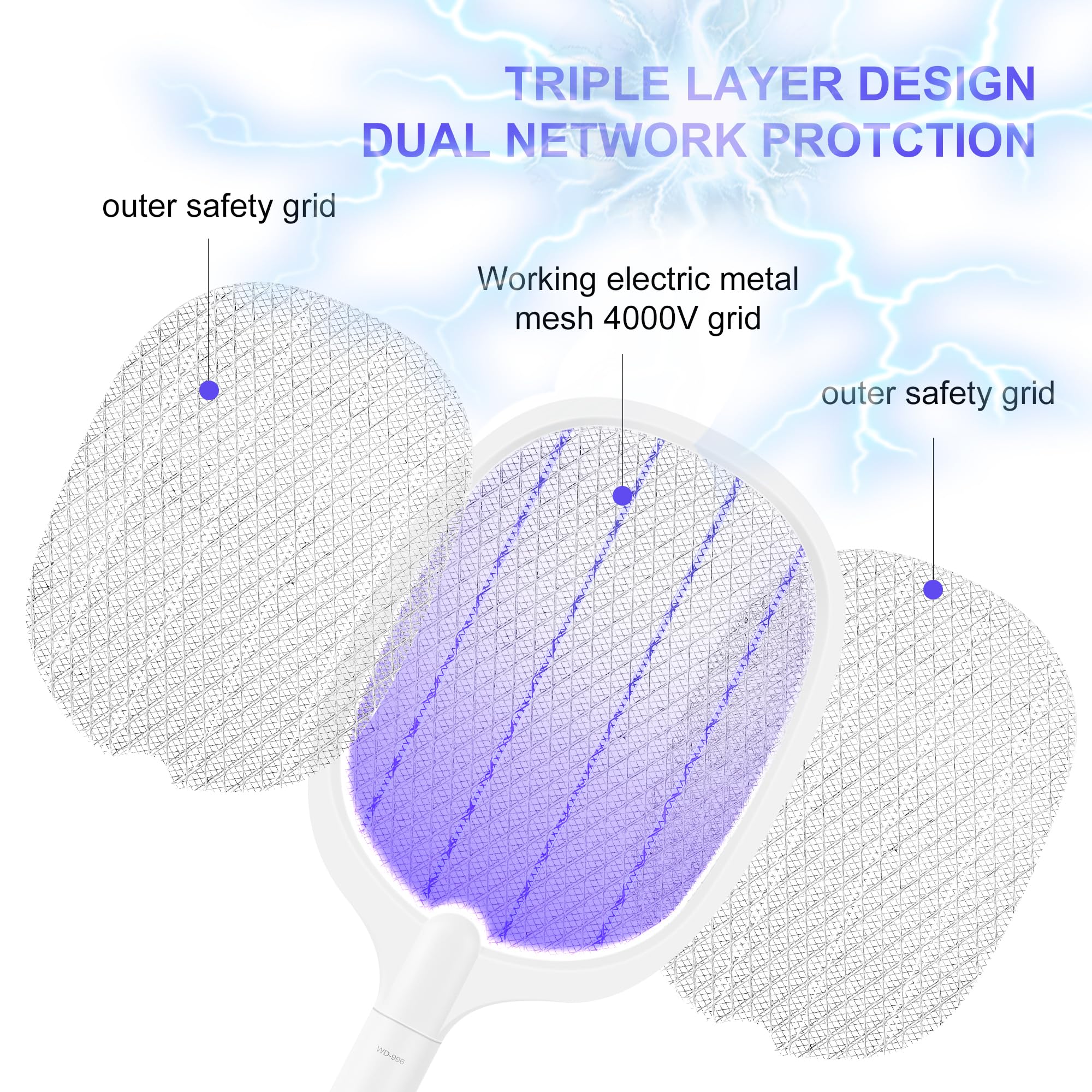 Bug Parking purple light attracts insects, aiding efficient zapping