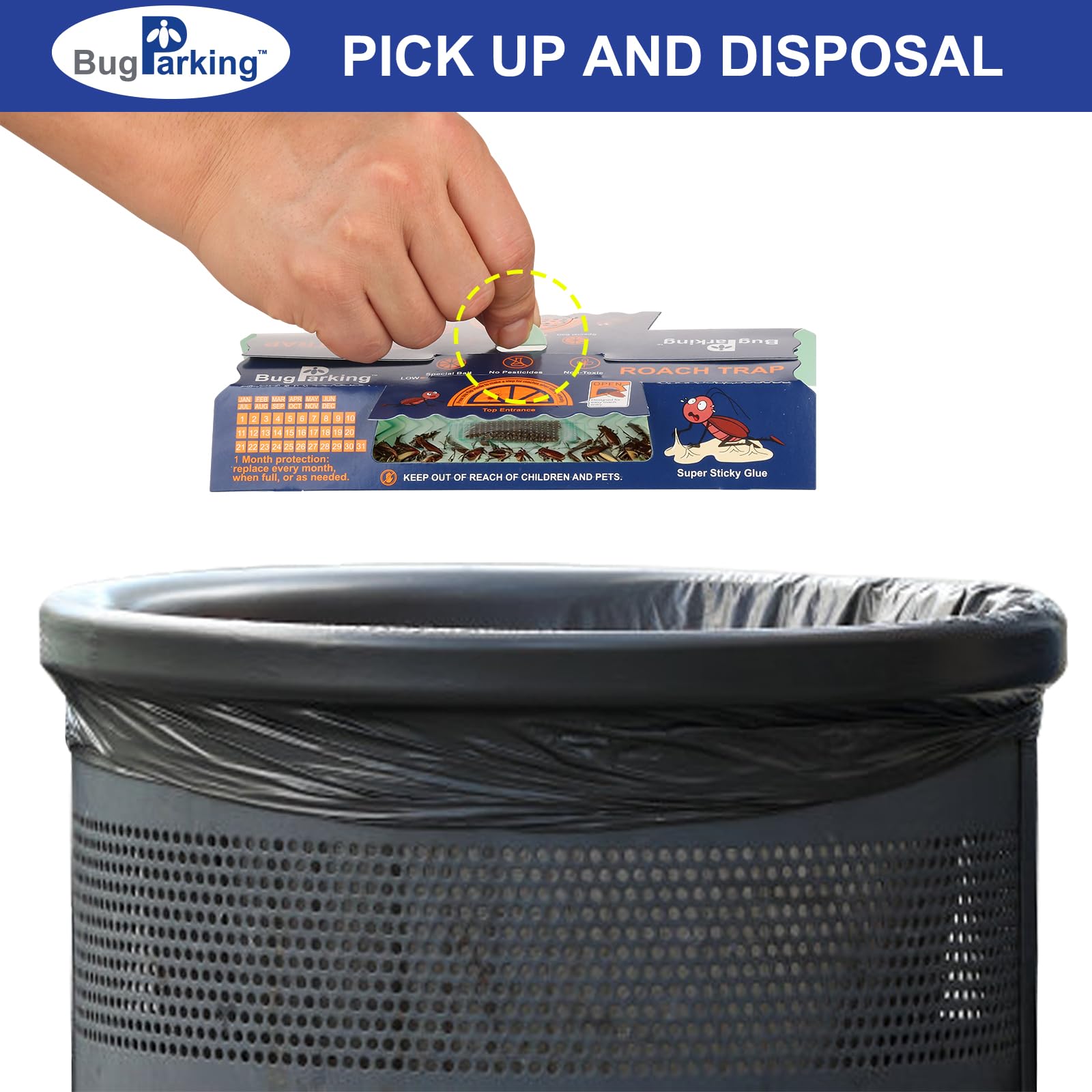 Bug Parking traps fit under sinks for discreet roach control.