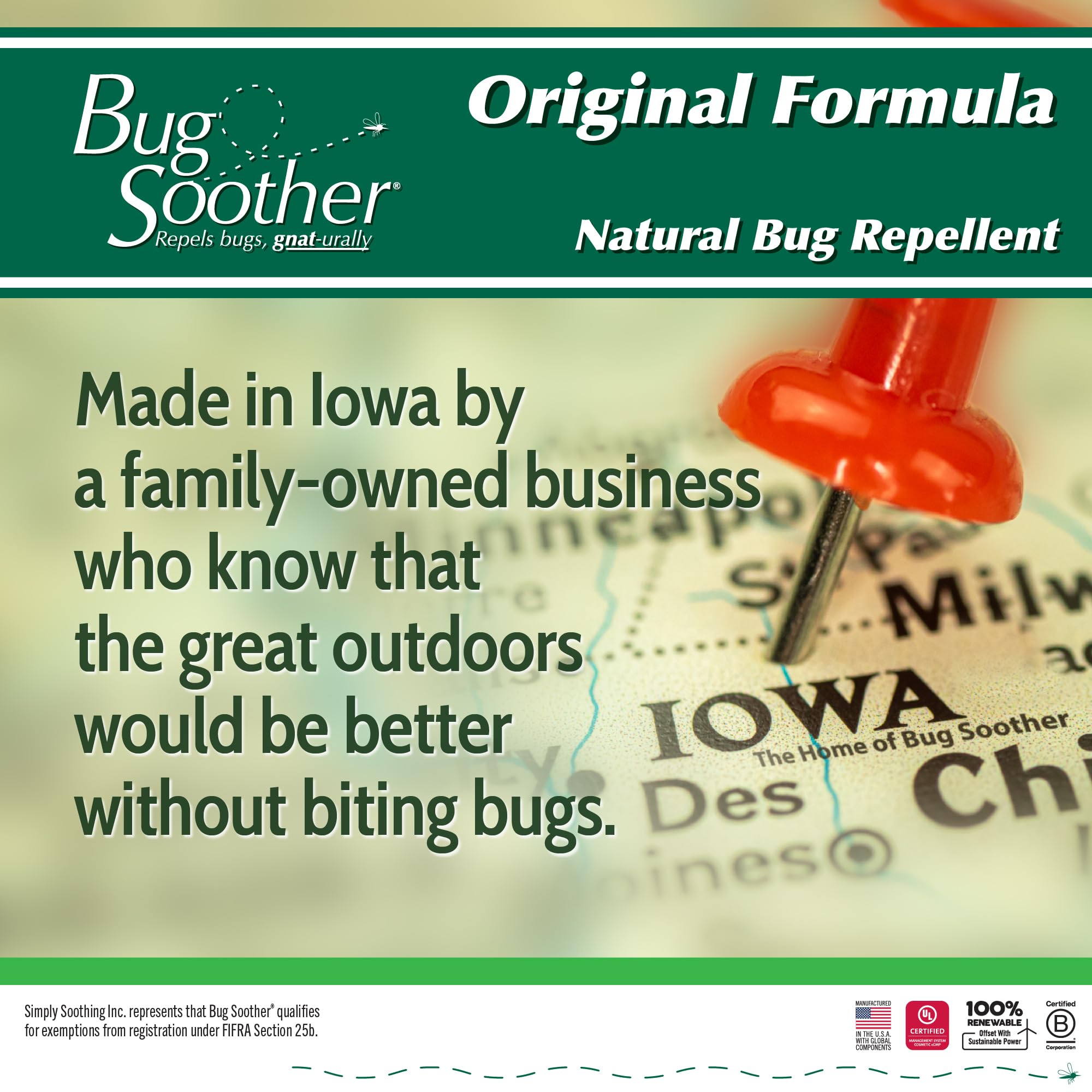 Bug Soother protects against gnats and no-see-ums during outdoor activities