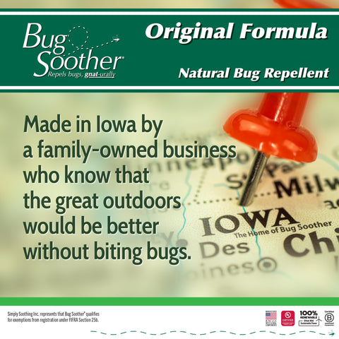 Bug Soother Spray used by family during backyard play