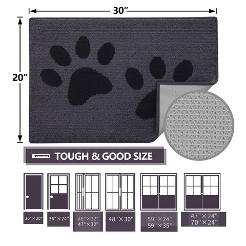 Buganda absorbent dirt-trapper mat preventing dirt tracking in homes