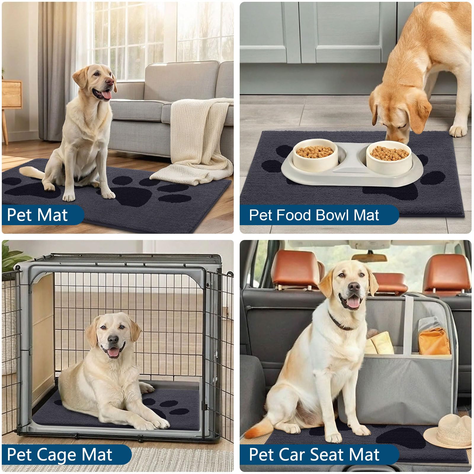Buganda easy-clean durable mat maintaining color after washing