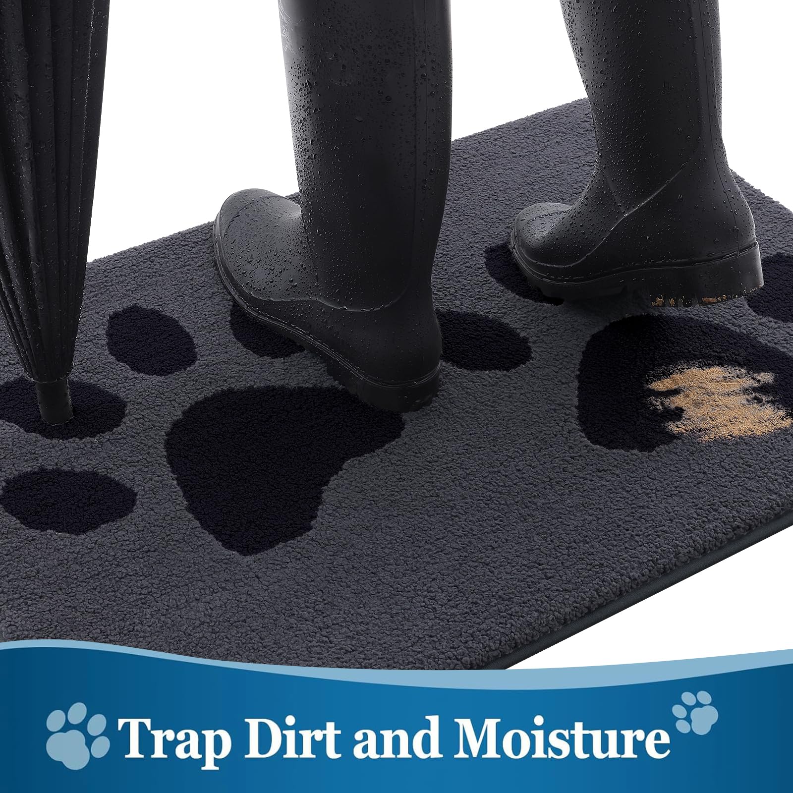 Buganda low-profile door mat under a slightly opened door