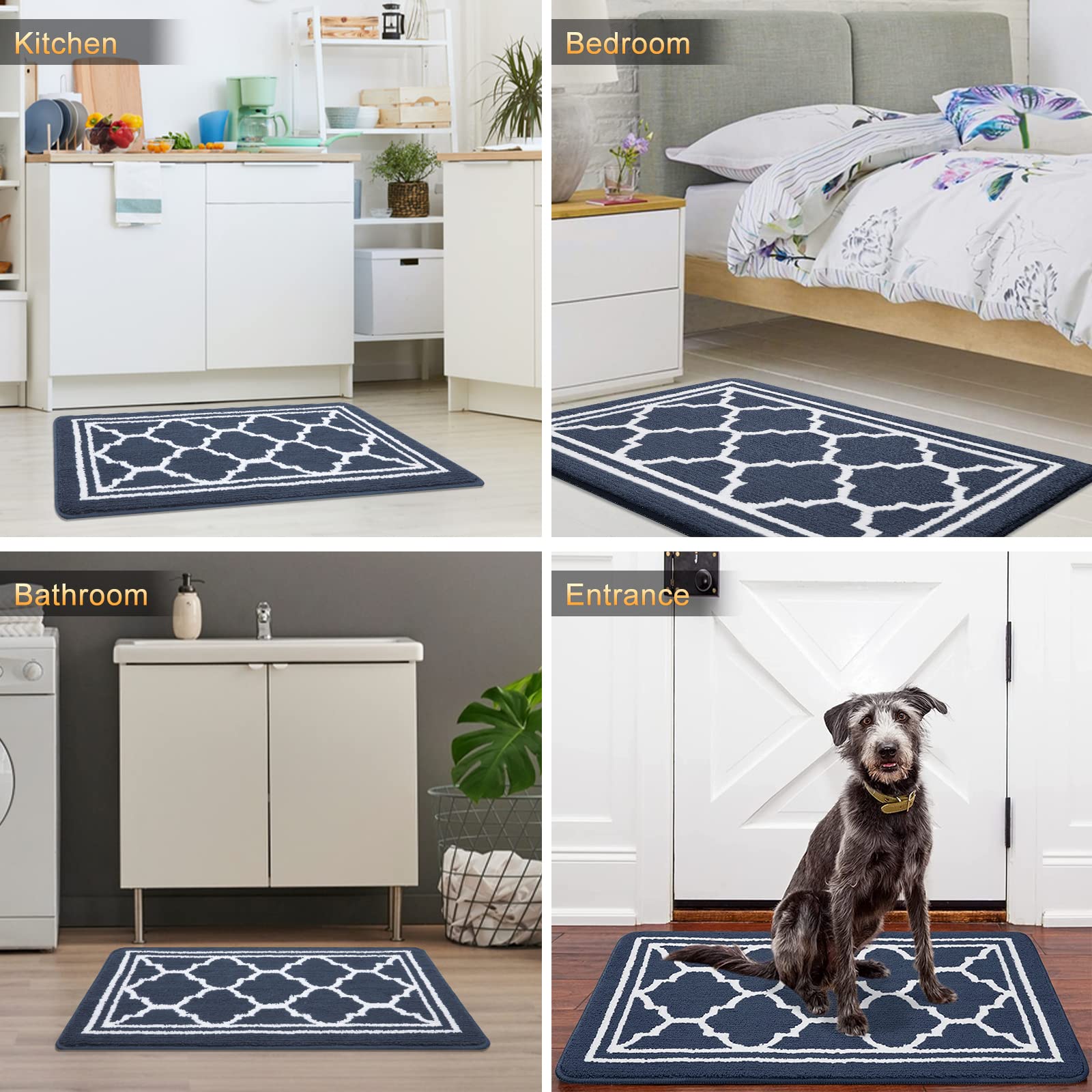 Buganda doormat showcases a Moroccan pattern that complements contemporary home decor