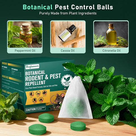 BUGAZOOM peppermint oil sachets up close for effective pest deterrence.
