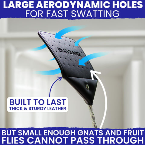 BugBane swatter with hanging loop for organized storage
