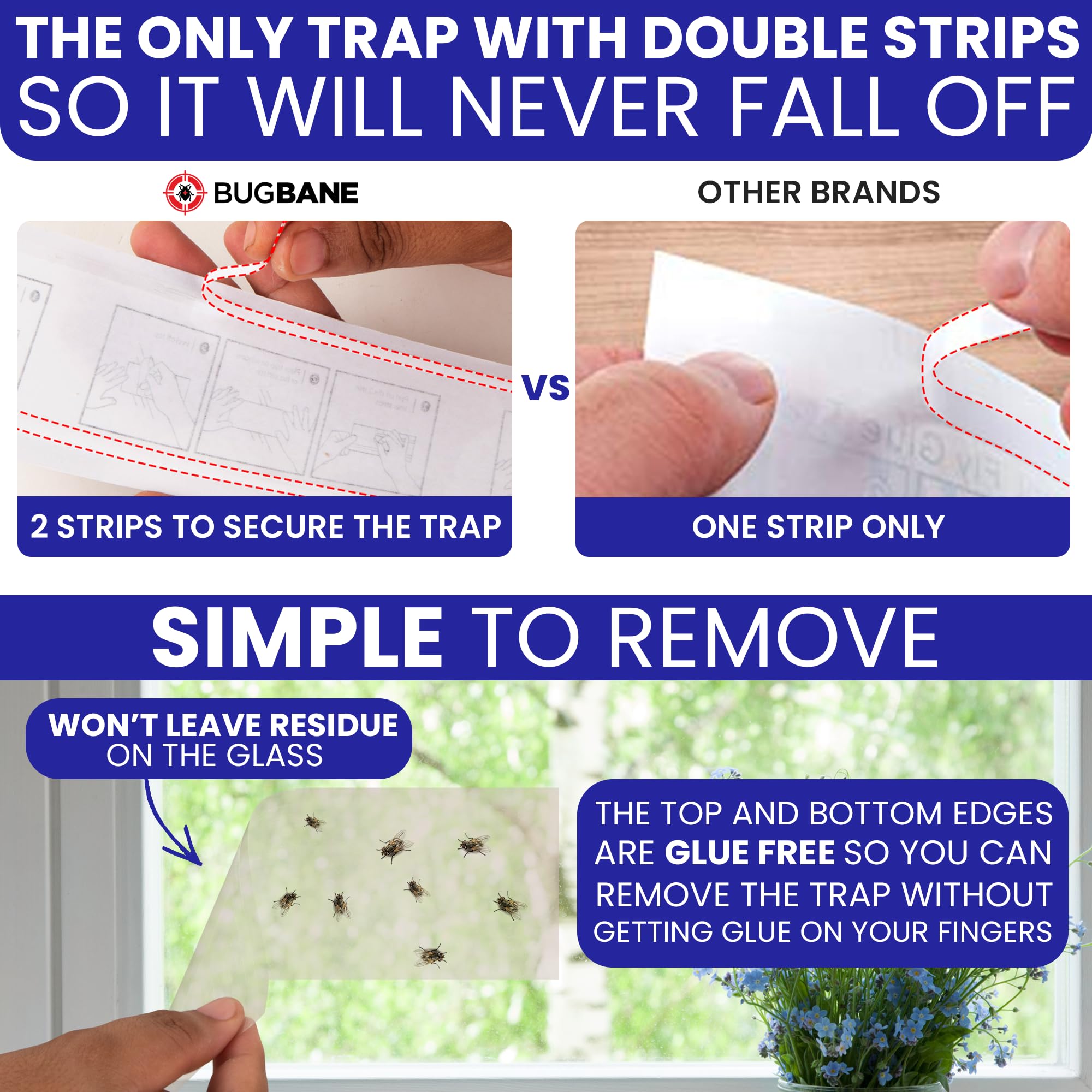BugBane non-toxic, odorless strips are safe for indoor use