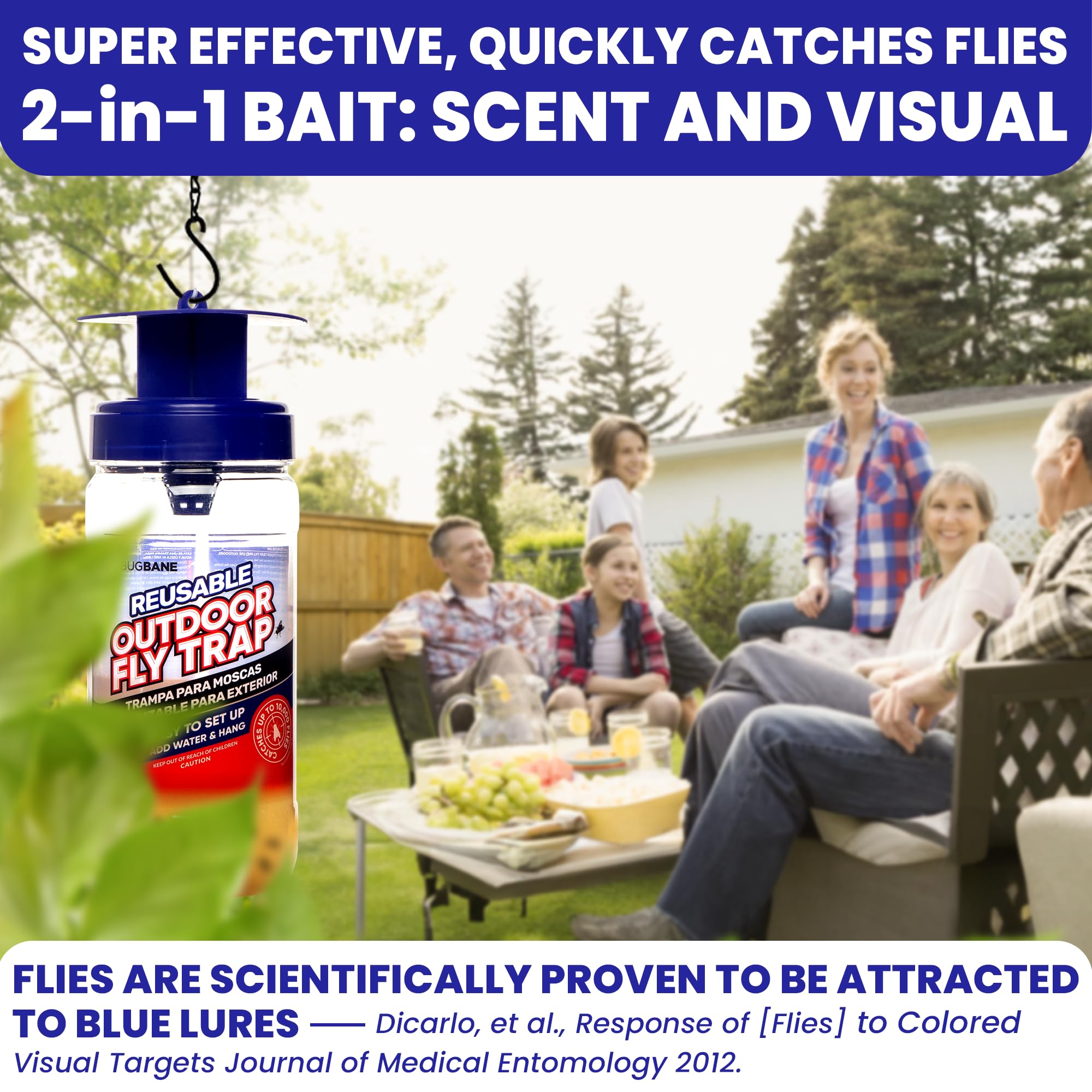 BugBane Fly Trap Outdoor 20 feet from home for effective diversion.