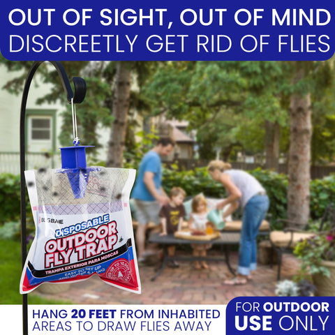 BugBane non-toxic bait ingredients ensure safe outdoor fly control.