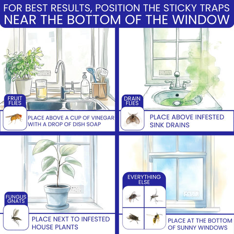BugBane window trap in sunlight illustrates natural attraction catching pests.