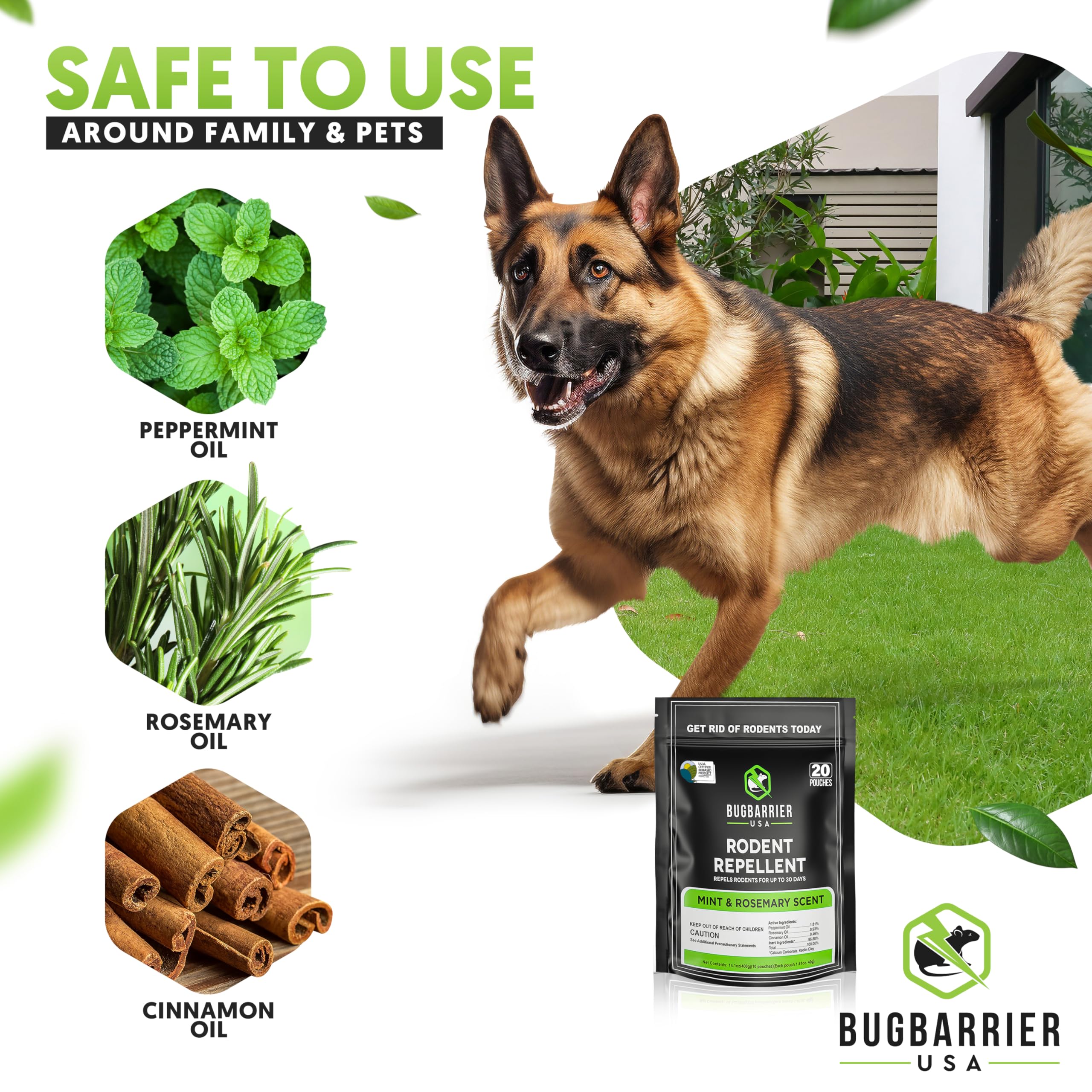BugBarrier USDA biobased label on packaging
