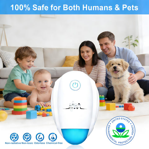 Bugbeat six-pack ultrasonic repeller in operation demonstrates silent mode usage.