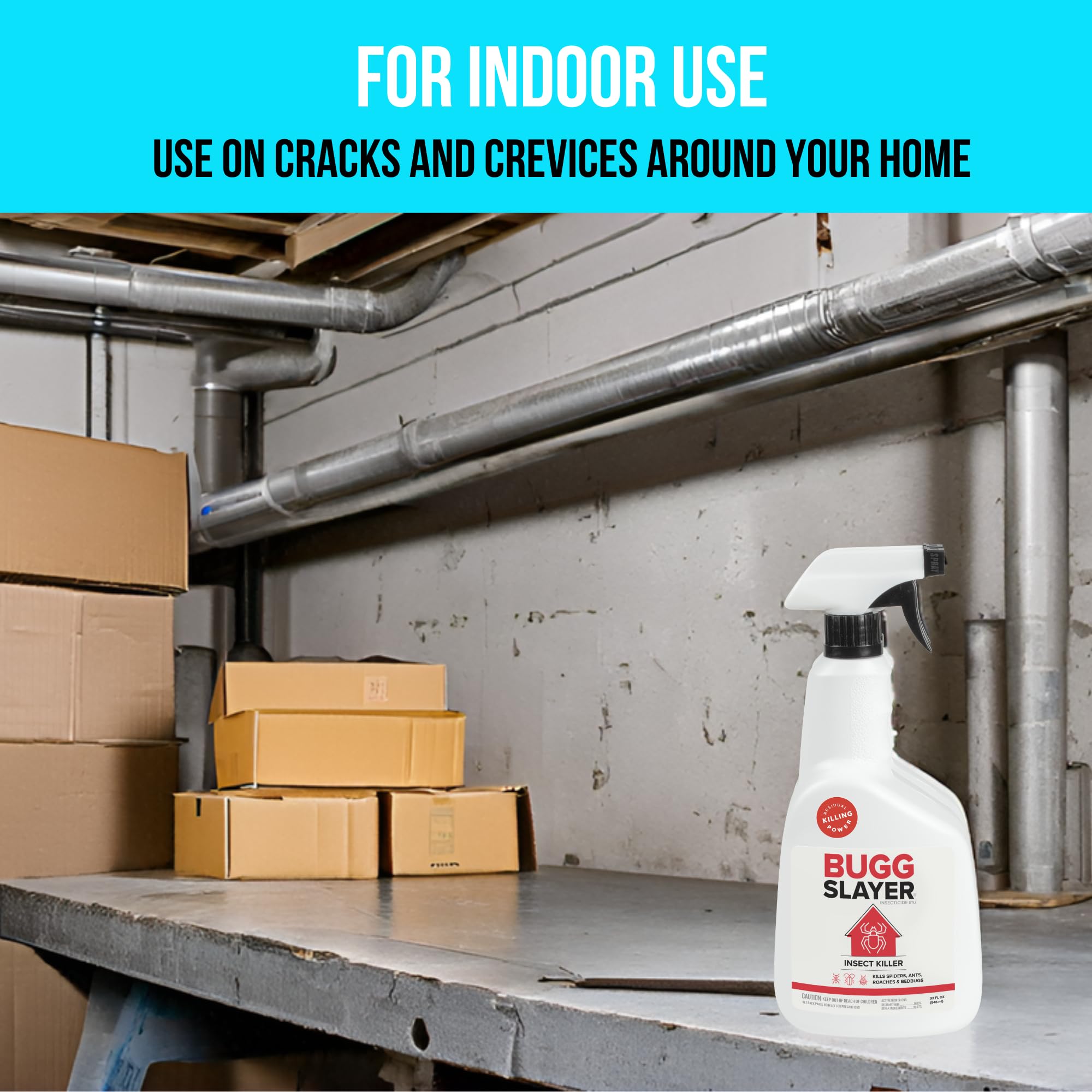 BUGGSLAYER water-based formula delivers odorless, non-staining protection.