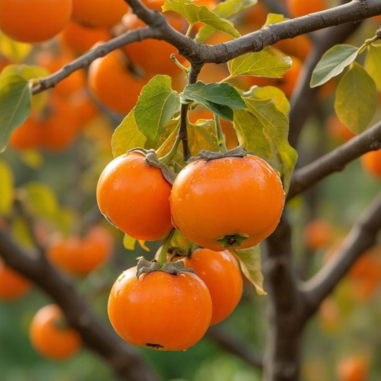 BuggyBeds American Persimmon Seeds close-up shows glossy seeds