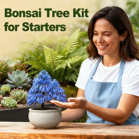 BuggyBeds bonsai pots and markers for organized planting.
