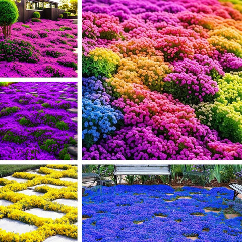 BuggyBeds Creeping Thyme seed packet ready for low-maintenance ground cover.