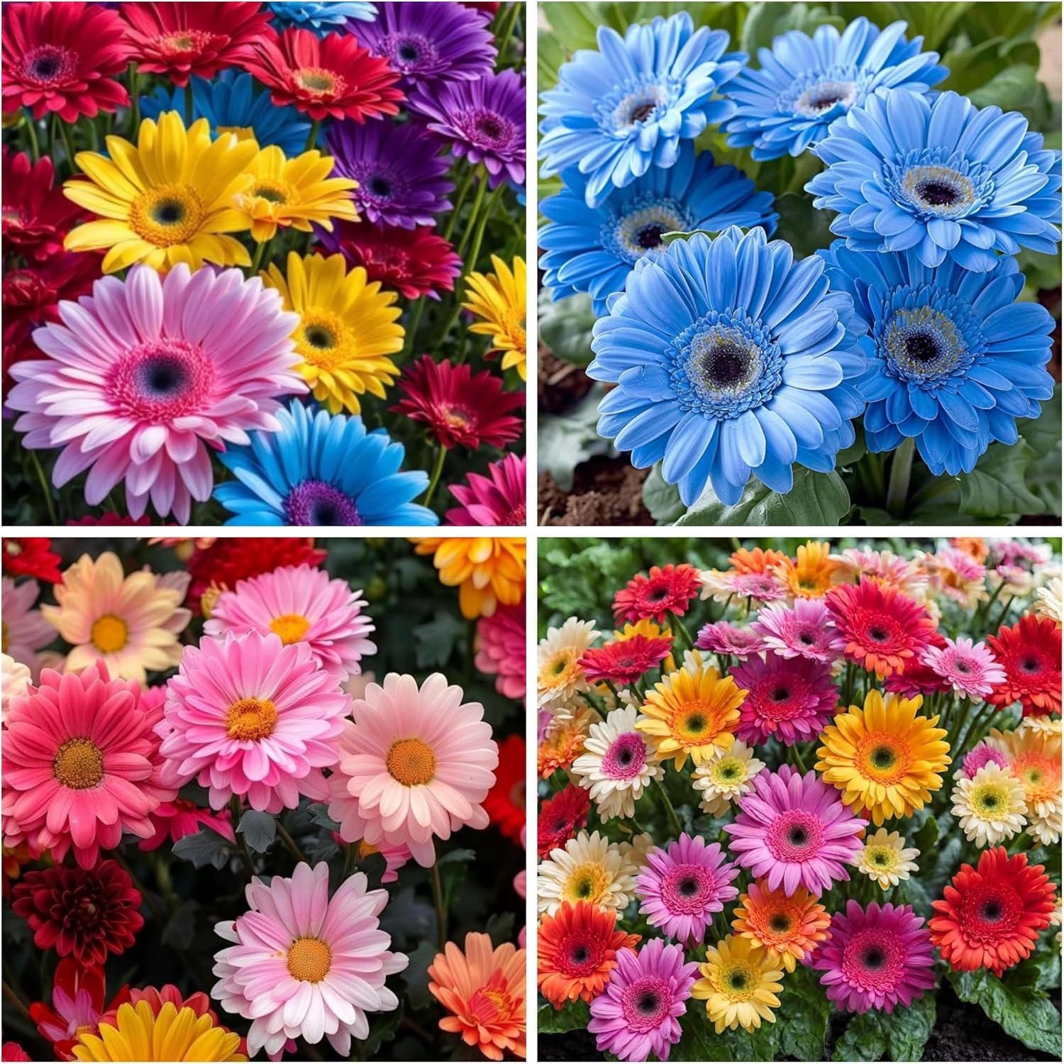 BuggyBeds Gerbera Daisy blooms brighten borders or containers with bold color.